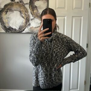 Chaps Black & White Sweater